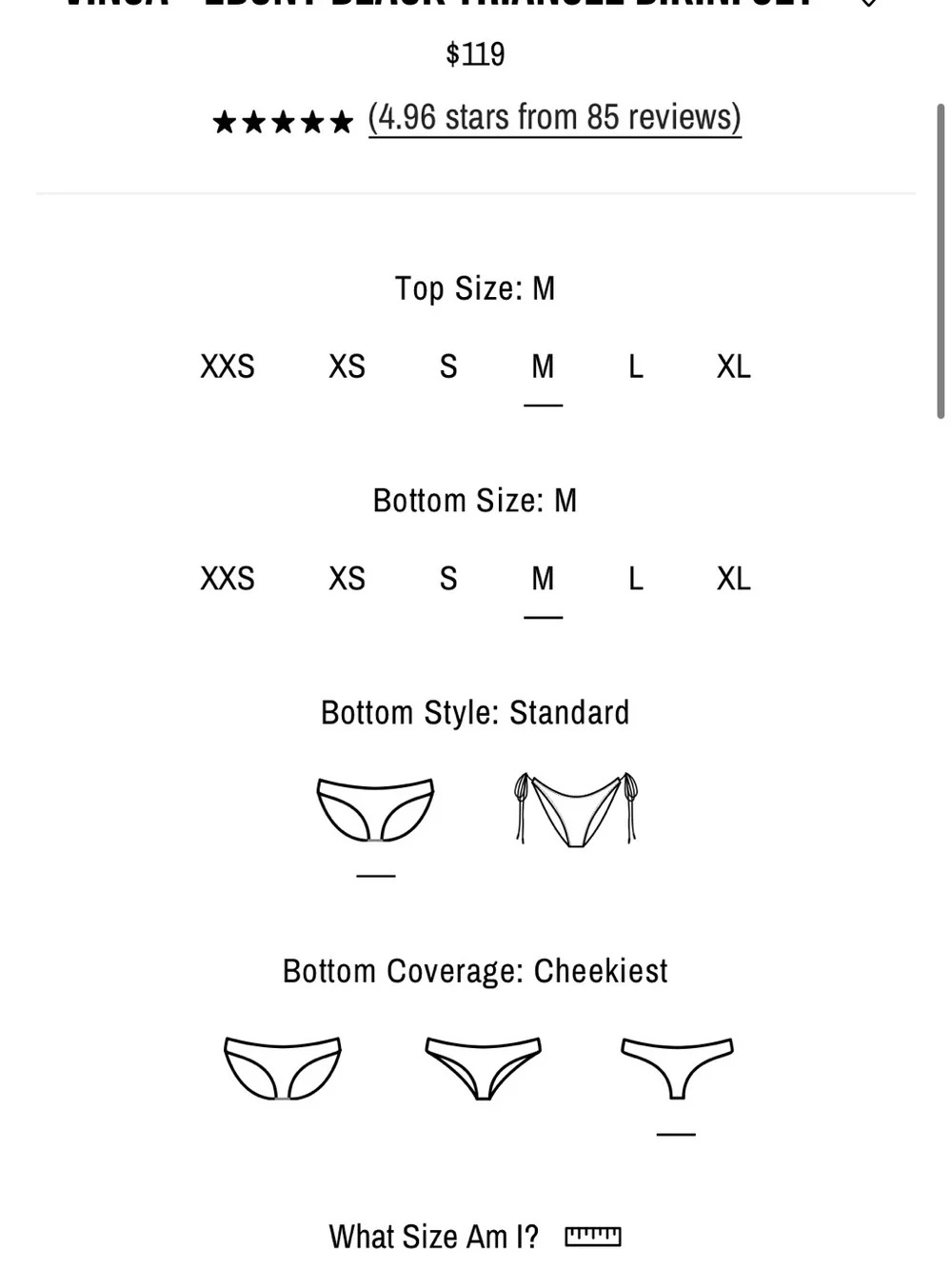 triangl swimwear Black Triangle Bikini Set